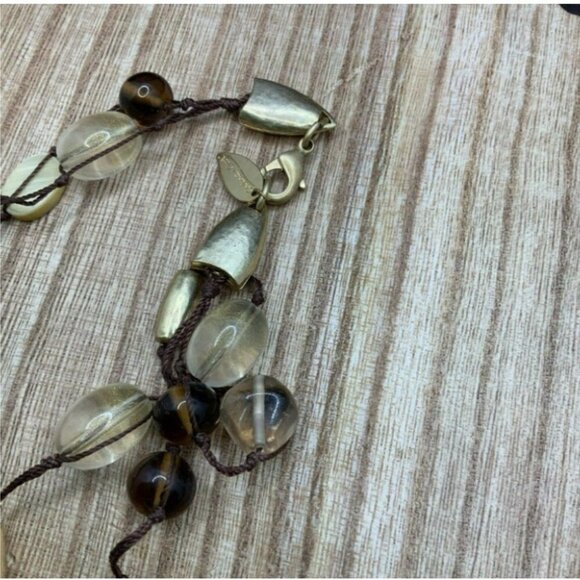 Coldwater Creek Double Strand Dichroic Glass Disc Bead Necklace - Picture 4 of 4